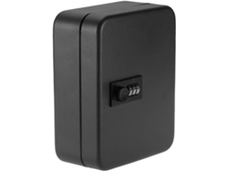 Caja De Llaves De Hierro Negro Para Montaje En Pared Con Cerradura De Combinación, 20 Ranuras Para Llaves Y 20