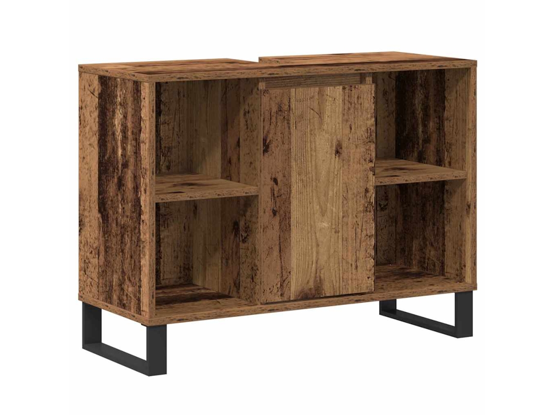 Maison Exclusive - Gabinete De Baño Con Estante Madera Vieja 80 X 33 X 60 Cm