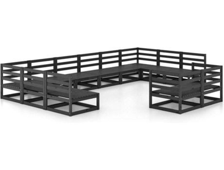 Conjunto 12 de muebles de jardín VIDAXL madera maciza de pino