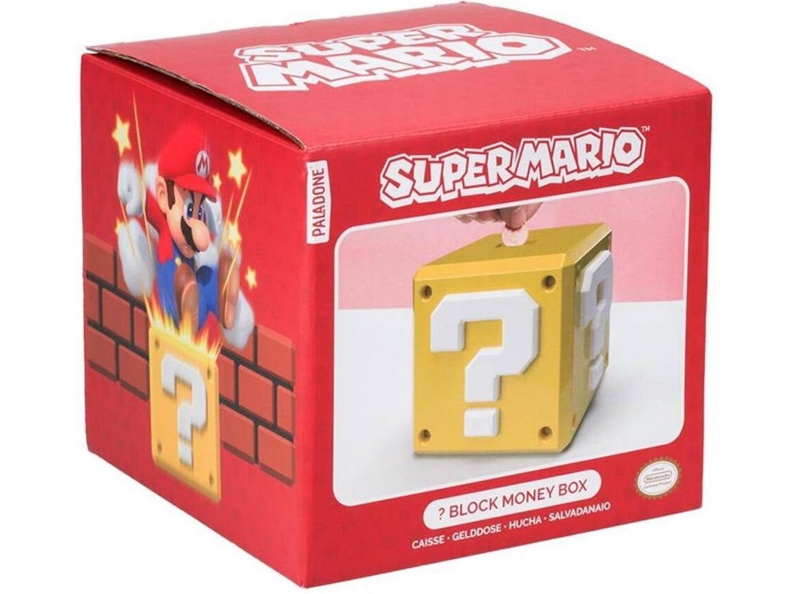 Hucha PALADONE Super Mario Questoon Block (12 cm - Amarillo)