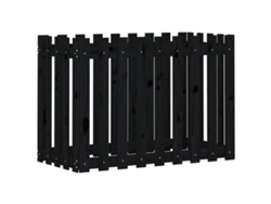 Arriate Elevado De Jardín VIDAXL Negro Madera de pino (100x50x70cm)