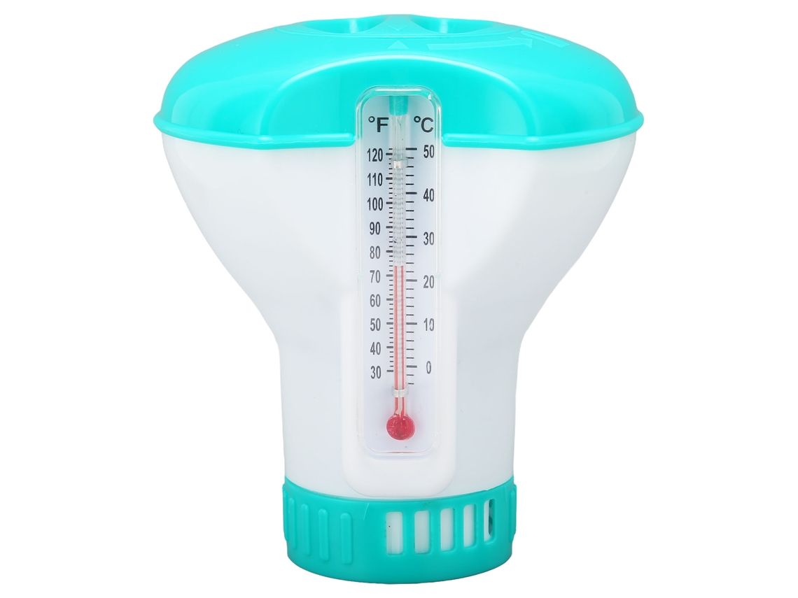 Dispensador De Productos Químicos Para Spas Con Termómetro Flotante, Reutilizable Para Piscinas Y Jacuzzis.