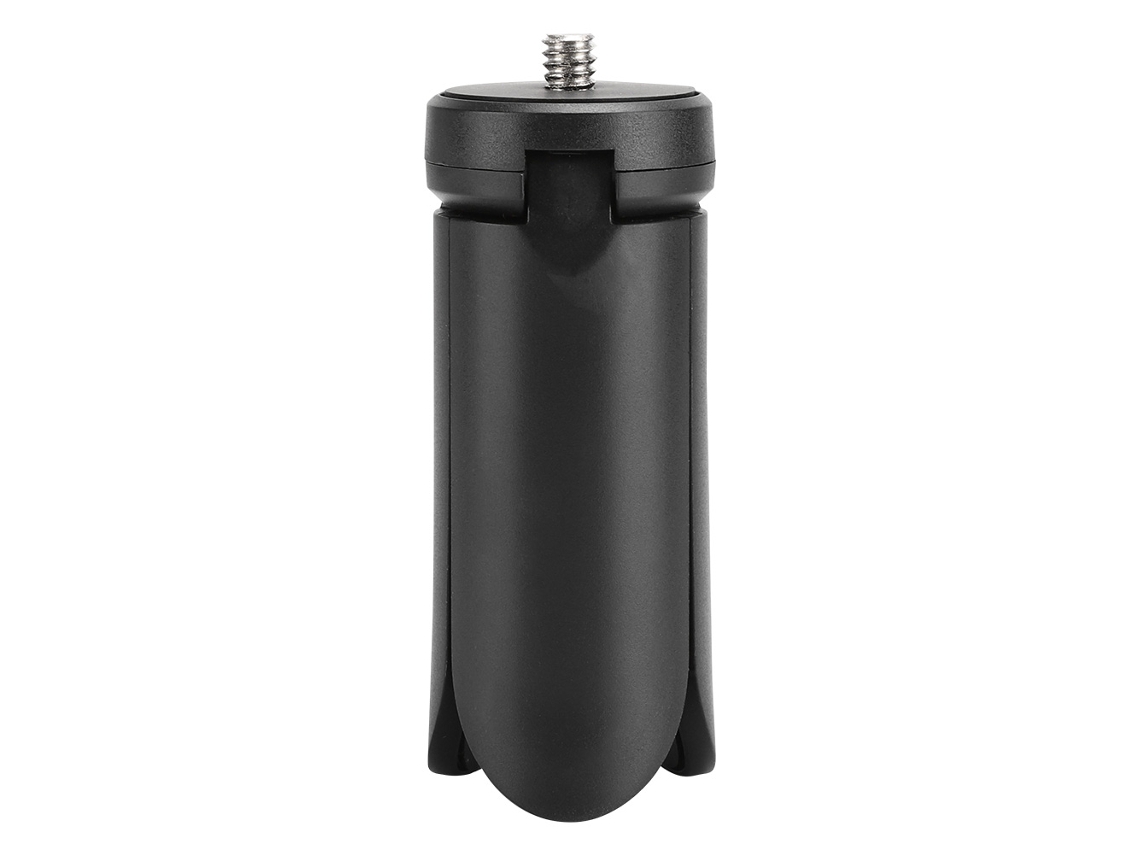 Mini trípode de mesa antideslizante Truyuety con tornillo de 1/4 de pulgada universal para soporte de smartphone y cámara de acción (negro)