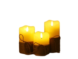 Velas LED, diseño sin llama, práctica función de temporizador, color amarillo claro.