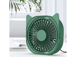 Ventilador de escritorio USB pequeño, silencioso y recargable - Verde