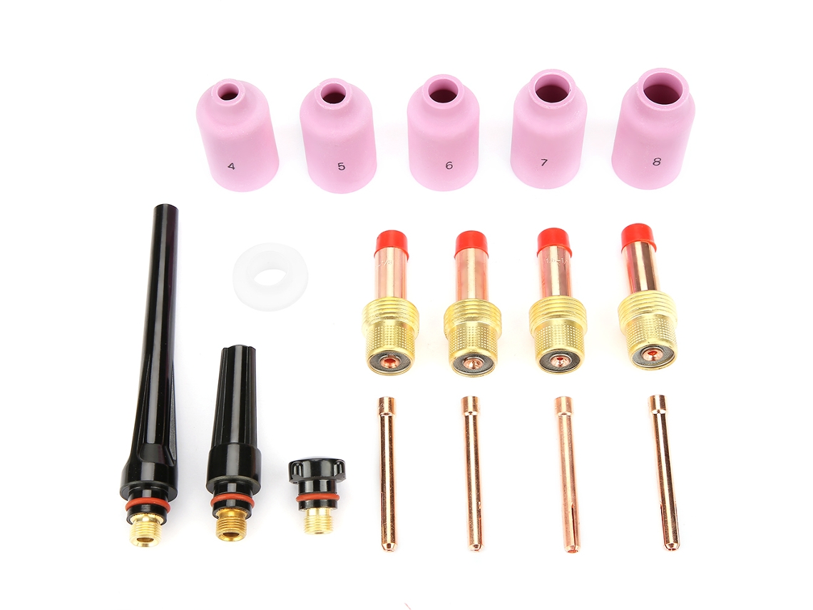 Accesorios Consumibles Para Antorcha Tig, Kit De 17 Piezas Para Soldadura Tig, Series Wp 17, 18 Y 26.