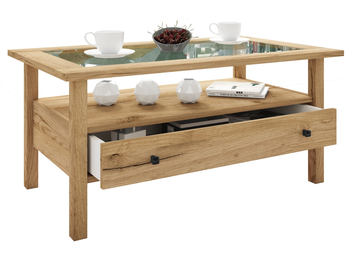 Mesa De Sofá Mesita Con Cajón Lingis L Vcm