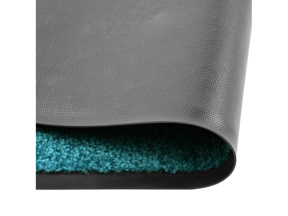 Maison Exclusive - Felpudo Lavable Azul Cian 90x150 Cm