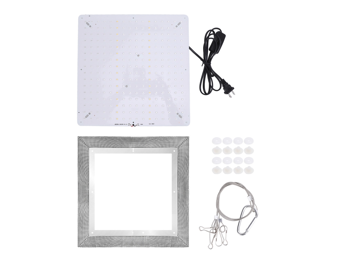2026-luz De Crecimiento Quantum Plate 256 Led Rojo Azul Para Plantas Interior Flores Verduras Frutas