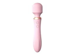 Máquina De Masaje Para Mujer De Doble Cabeza 10 Frecuencias Vibración Usb Recargable Rosa