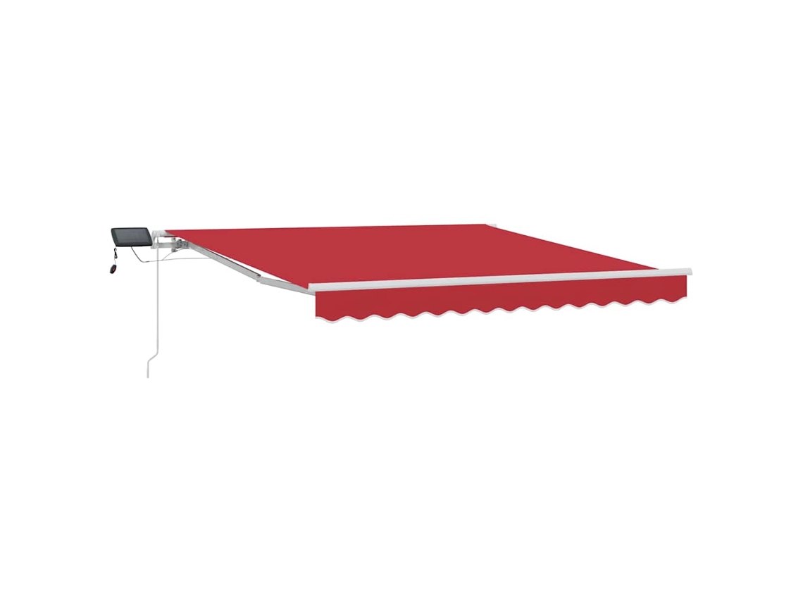 Maison Exclusive - Toldo Retráctil Manual Rojo 300 X 250 Cm Tela Y Acero