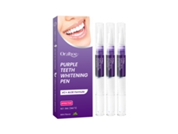 Lápiz Oralhoe morado para el cuidado bucal que elimina las manchas de humo, té y caries, blanquea y refresca los dientes.