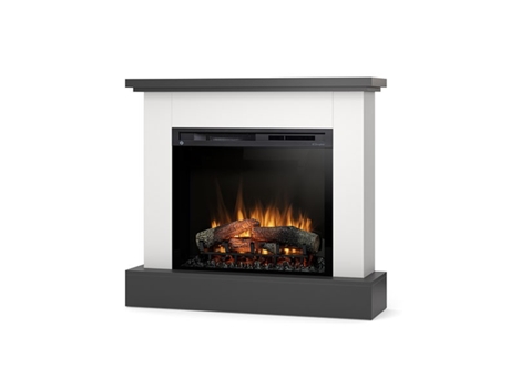Chimenea eléctrica LED de pie YUKON 28' 105 x 95 x 29 Blanco mate / Negro OUTINFIRE