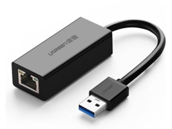 Adaptador UGREEN (USB, Ethernet - Negro)