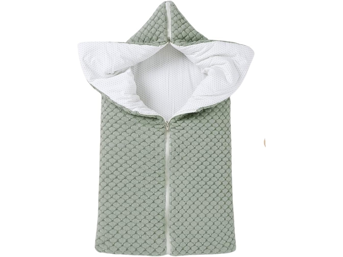 Manta Verde Tricot – Saco Cama Carrito, Recién Nacido, 0-12 Meses