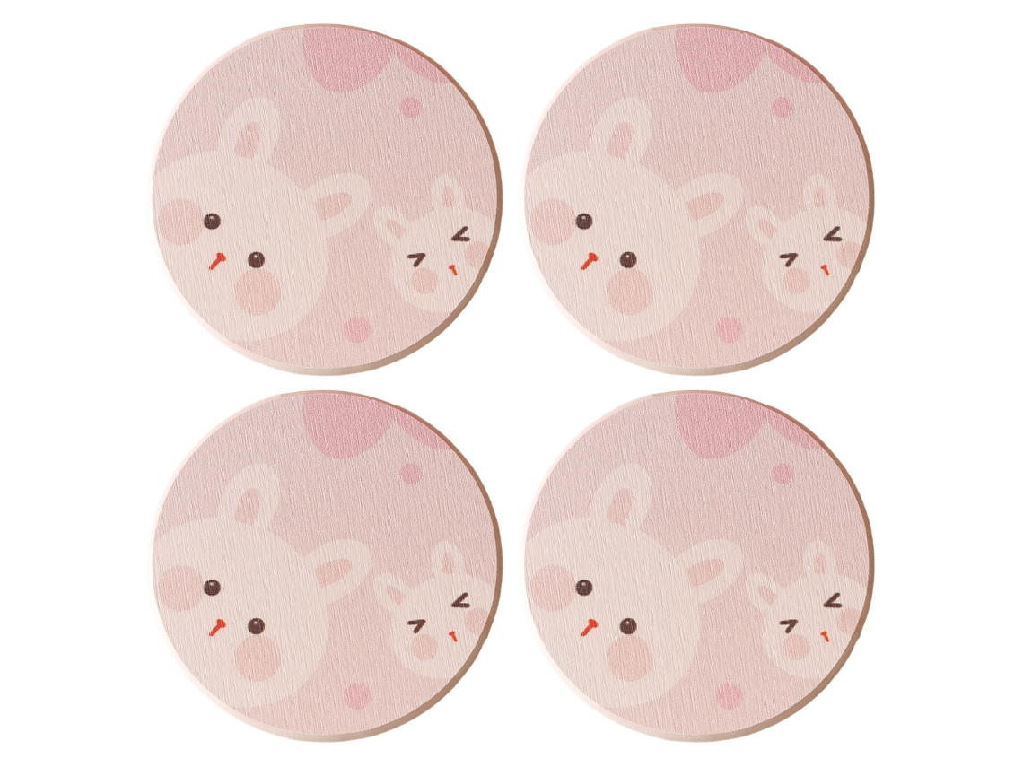 Juego de 4 posavasos de diatomita, antideslizantes, absorbentes, decorativos para mesa TRUYUETY