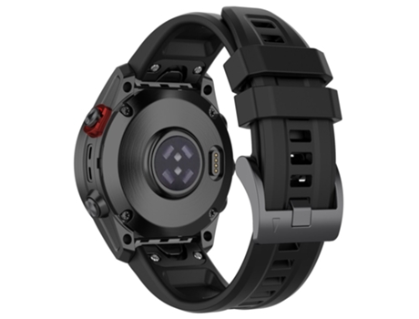 Correa de Silicona liberación rápida con hebilla para Garmin Fenix 7S/6S Pro/5S/5S Plus/Instinct 2S - negro