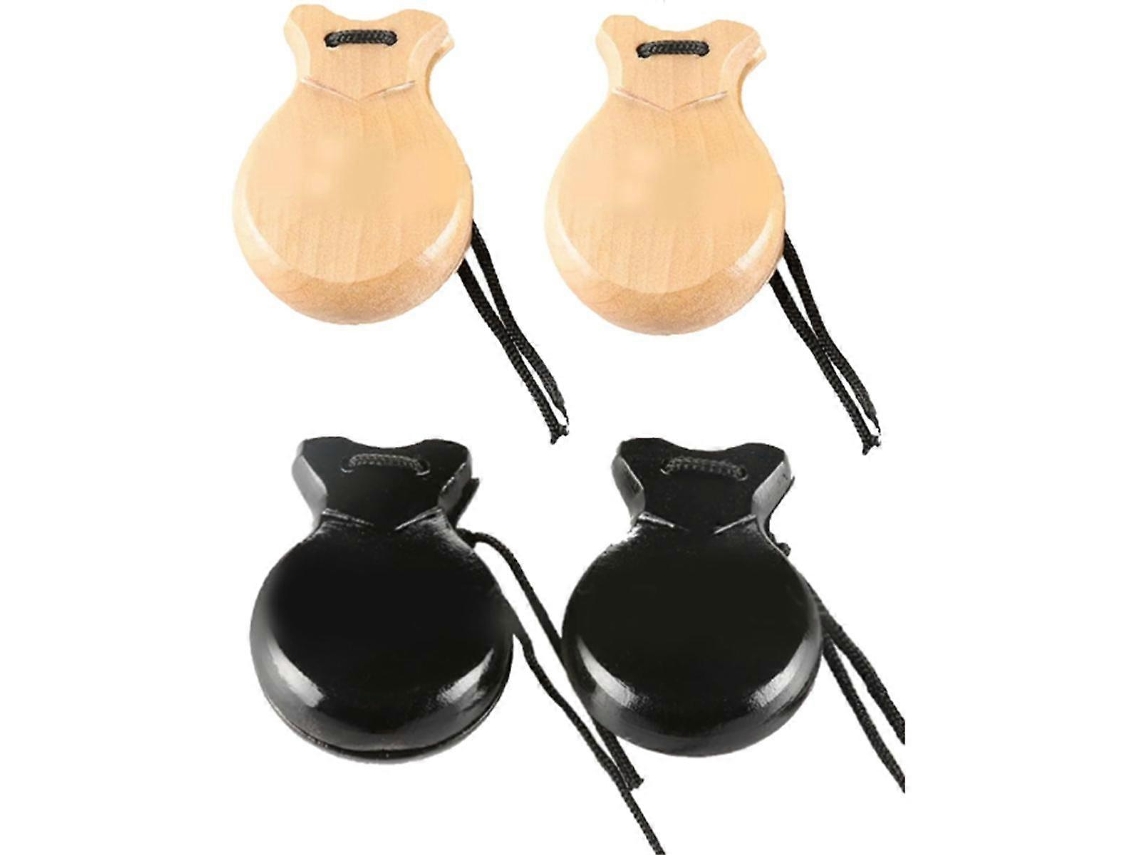 Castañuelas de roble español para percusión Orff, baile flamenco, rap. Sygo