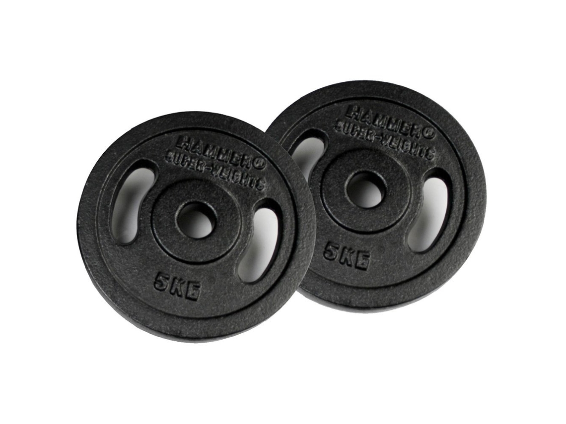 Disco de Ferro 5Kg 2 Unidades Prateado 5 kgfinnlo