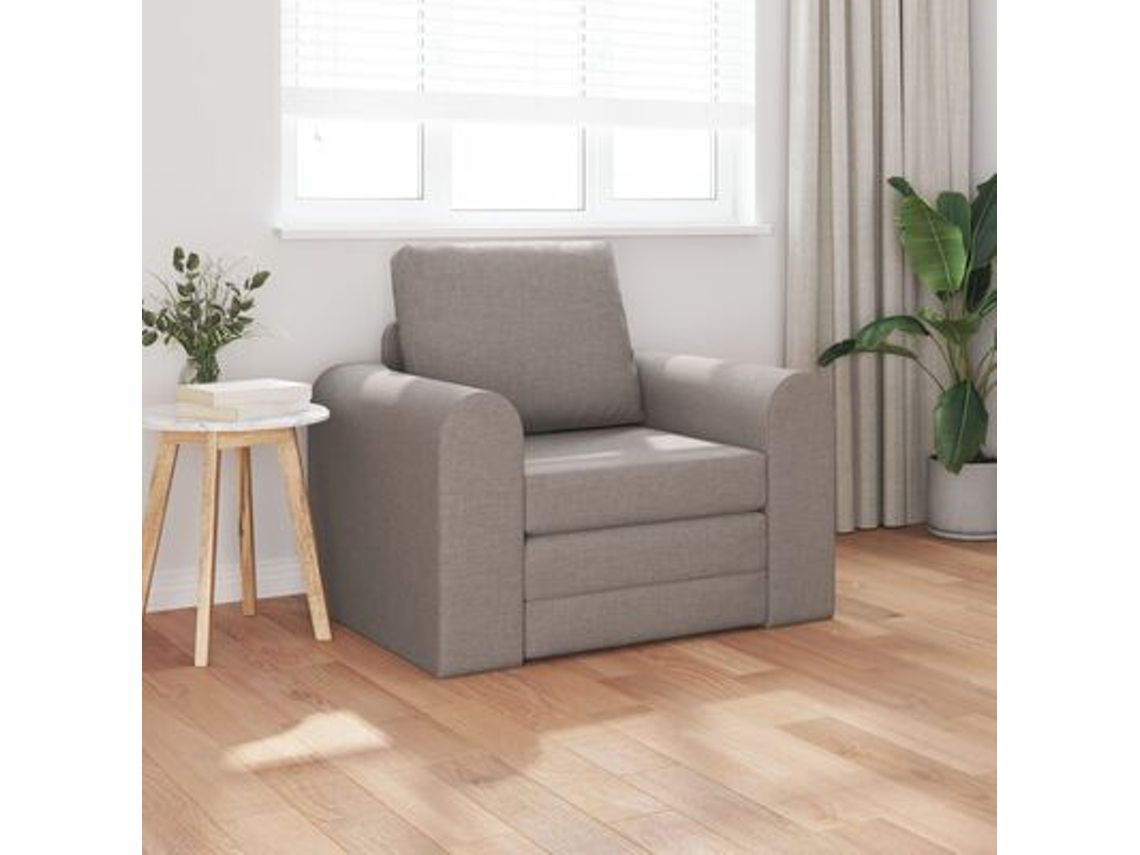 Sofá Cama 2 En 1 Taupe 98x71x83 Cm Tela Wsd343487
