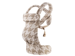 Portabebés Eifson (estampado pata de gallo caqui en algodón y lino)