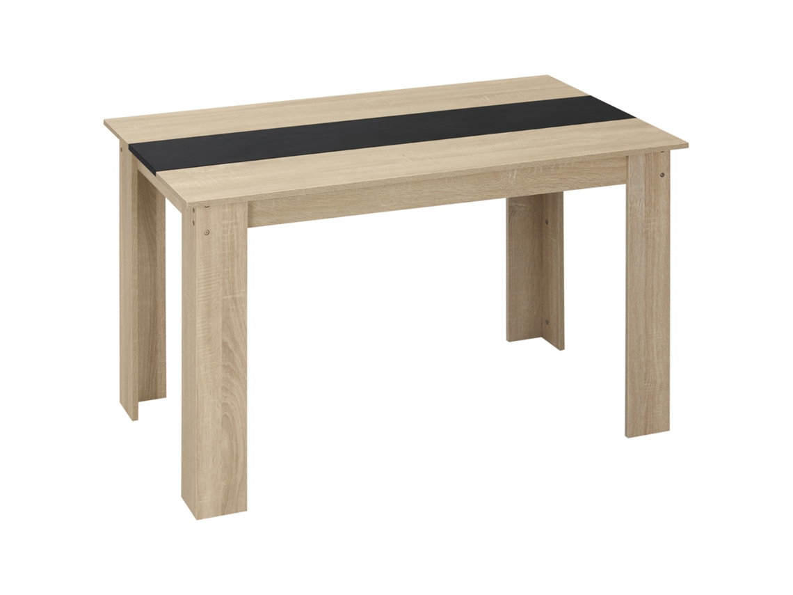 Mesa de cocina moderna de madera para 2-4 personas, mesa de comedor con tablero grande, 120x69x75 cm