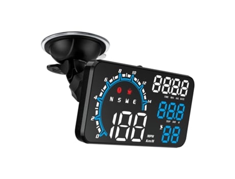 Pantalla frontal GPS universal de 5,5 pulgadas con pantallas Velocidad Altitud Tiempo de conducción Fecha Reloj y más azul y blanco