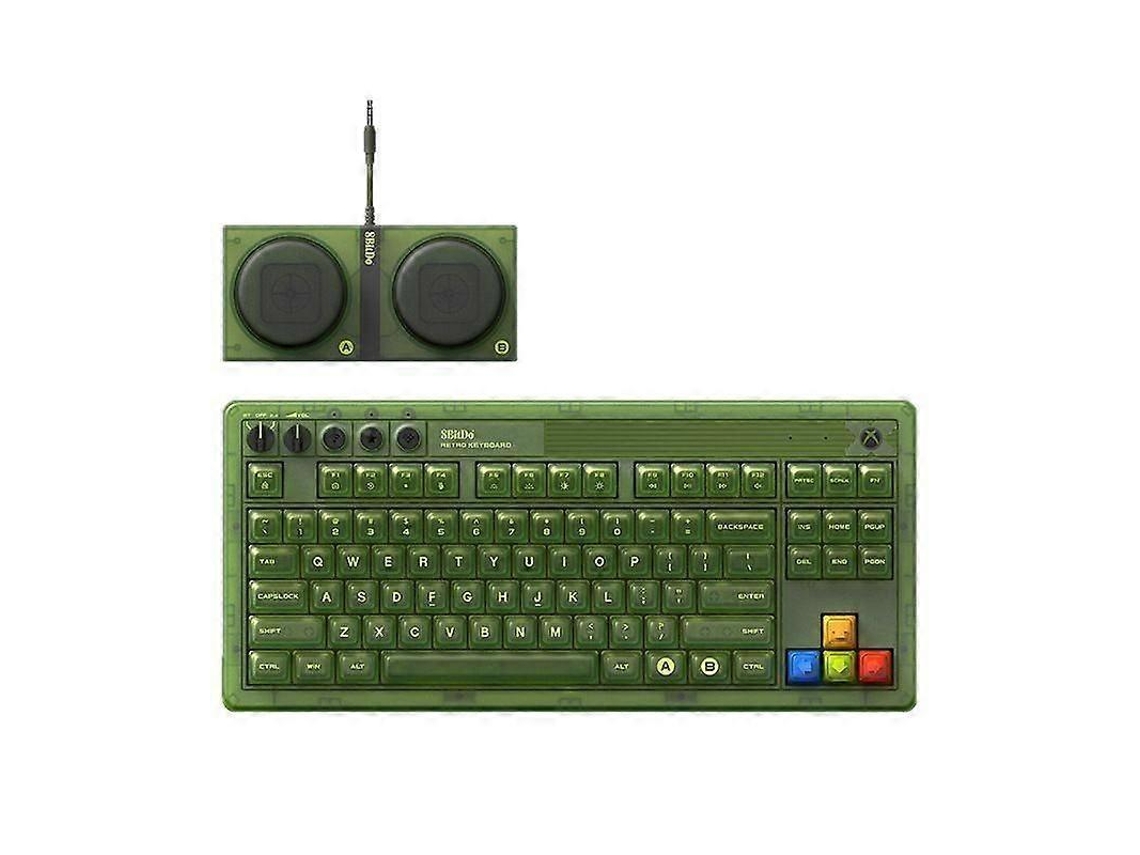 Teclado mecánico con teclas grandes y teclas verdes transparentes Everley891