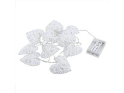 Rebe-10led Luzes de Cordão Românticas em Formato de Coração com Bolas de Rattan para Decoração de Casa e Festas