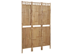 Pantalla | Tabique con 3 paneles 120x180 cm Bambú Wsd958988 Adorável Casa