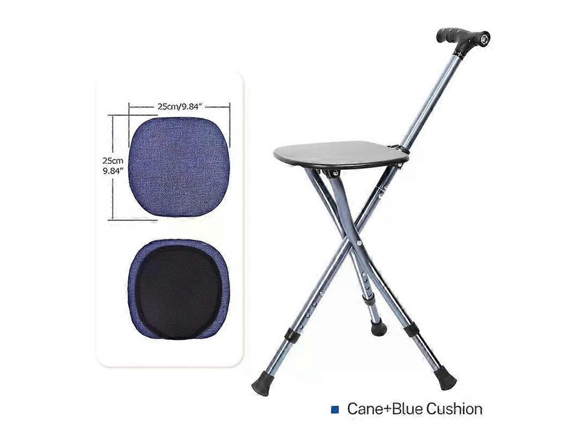 Bastón plegable Shibingsheng Lefeke con asiento, altura ajustable, ligero y antideslizante, ideal para personas mayores.
