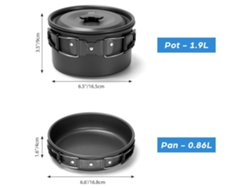 Juego De Utensilios De Cocina Para Acampar Para 2 Personas: Equipo De Cocina Compacto Para Exteriores, Ideal Para Acampar Y Hacer Senderismo.