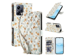 25-26 Flower Pattern Buckle Leather Phone Case With Lanyard