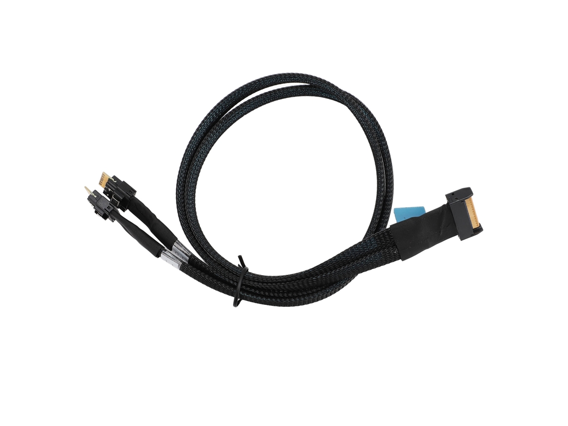Cable Mcio 8i A 2 Puertos Sff‑8654 4i De 50cm Para Centro De Datos Servidor 32gt/s
