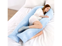 Almohada De Embarazo Almohada Multifuncional Para Dormir Embarazadas Adecuada Para Soporte Corporal Completo Cojín De 145 X 70 Cm (azul Cielo) Cuich