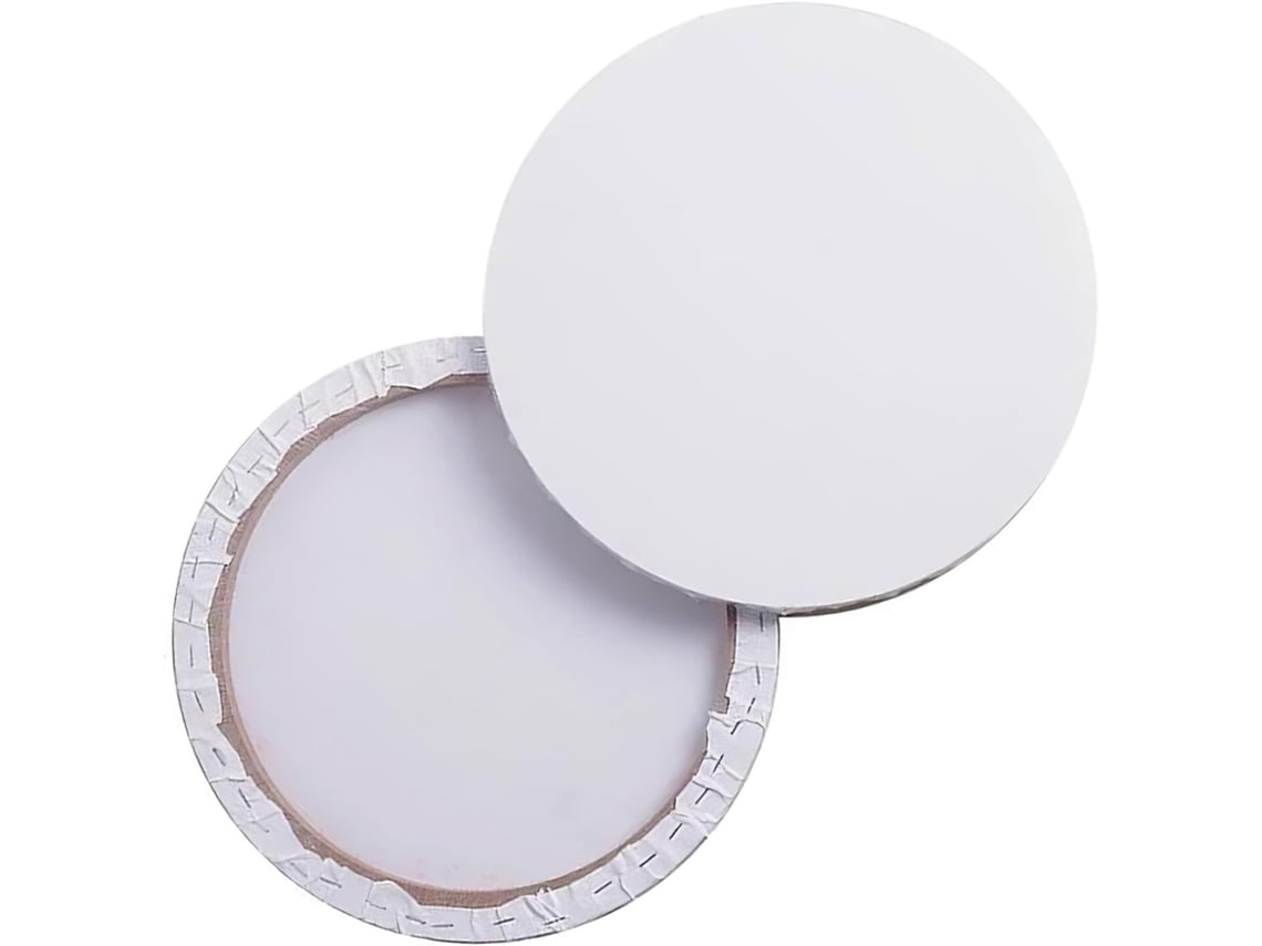 2 Lienzos Redondos Con Marcos De Madera Para Pintura Al Óleo - Lienzos En Blanco Tensados Sobre Soportes