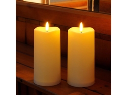 Velas Solares Para Exteriores De 7,5 X 15 Cm, Impermeables Con Sensor, 2 Unidades, Velas Led Para Jardín, Patio O Farol.