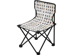 Silla de camping Alipis de hierro y tela, con patas plegables, portátil, ligera y duradera (sin marca).