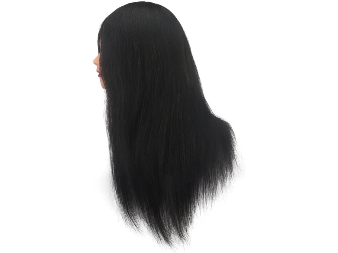 Cabeza De Maniquí Para Peinado, Cabello 100% Natural. Una Cabeza Que Se Puede Rizar, Ondular, Trenzar,