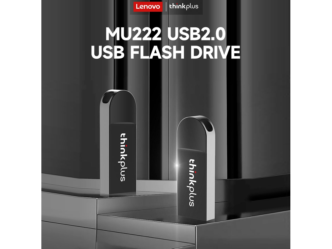 Baoj-2026thinkplus Mu222 Pen Drive De 64gb Usb 2.0 Metálico Portátil Alta Velocidad Plug And Play Gran Compatibilidad