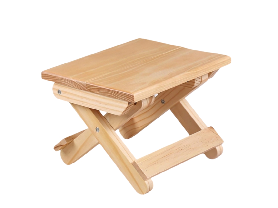 Taburete plegable de madera maciza, portátil para niños, ideal para cocina, dormitorio, sala de estar, baño, jardín y camping.