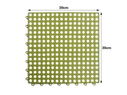 Alfombrilla de ducha cuadrada (puntos cilíndricos antiderrames)