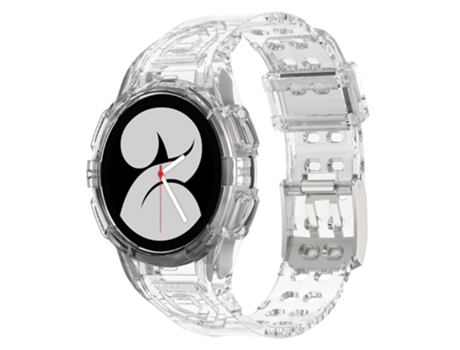 Correa TPU + PU para Samsung Galaxy Watch4 44mm - blanco transparente