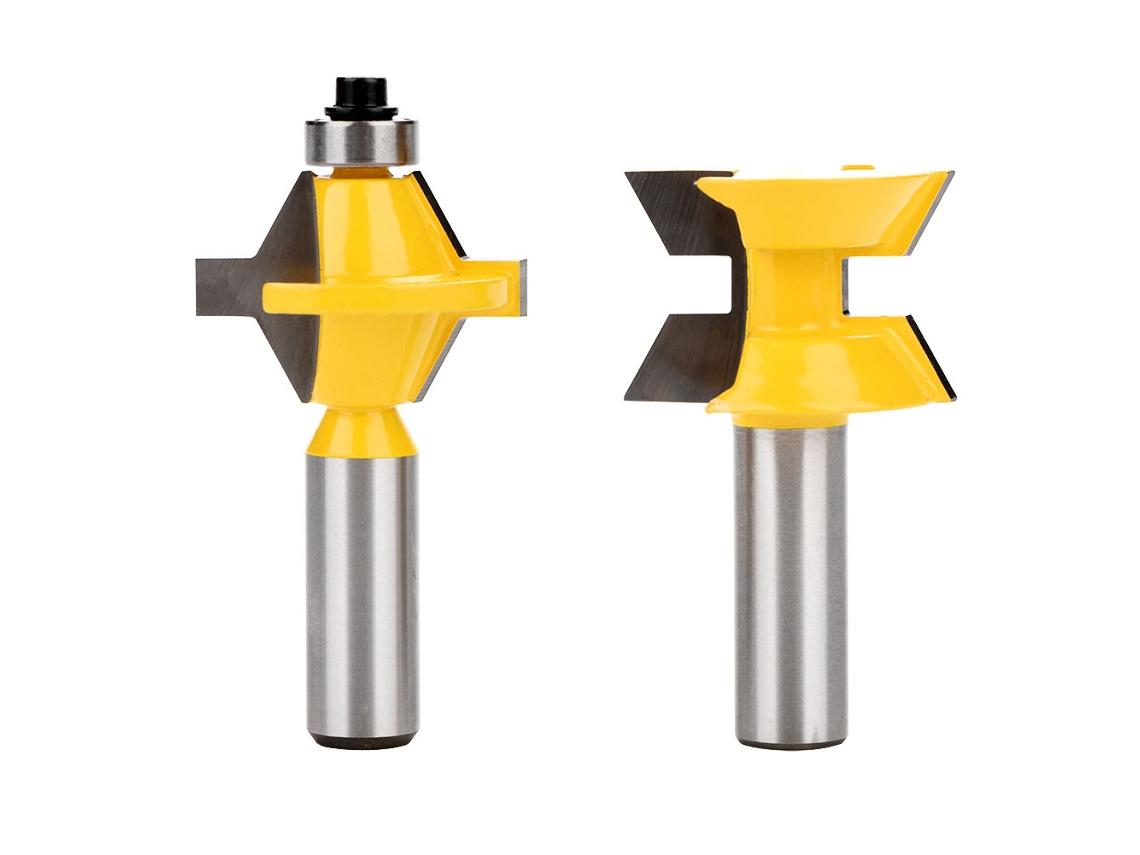 2 Brocas Para Fresadora De Rieles Y Montantes De 1/2 Pulgada Y 120 Grados Para Trabajar La Madera.