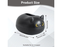 Papel Higiênico Para Gato - Desenho Animado - Plástico Preto - Suporte Para Papel Higiênico - Decoração Fofa - (preto)
