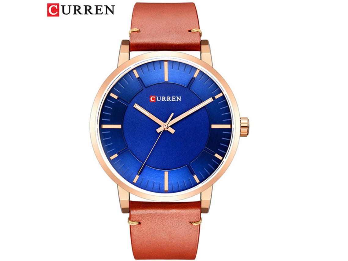 Reloj Unisex De Esfera Grande, Sencillo Reloj De Cuarzo Con Correa De Cuero.