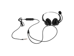 Auriculares Binaurales Con Cancelación De Ruido Y Cable, Con Micrófono Y Conector De 3,5 Mm, Ideales Para Centros De Llamadas Y Oficinas.