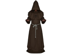 Disfraz De Monje Adulto Con Capucha Y Capa, Disfraz De Sacerdote Medieval Para Cosplay, Carnaval Y Halloween.