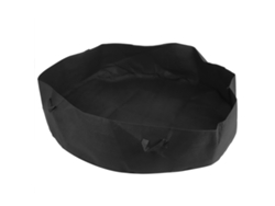 Bolsa Redonda Para Plantar Con Asas Para Hortalizas Y Plantas De Jardín, 130 Cm X 30 Cm, Color Negro.