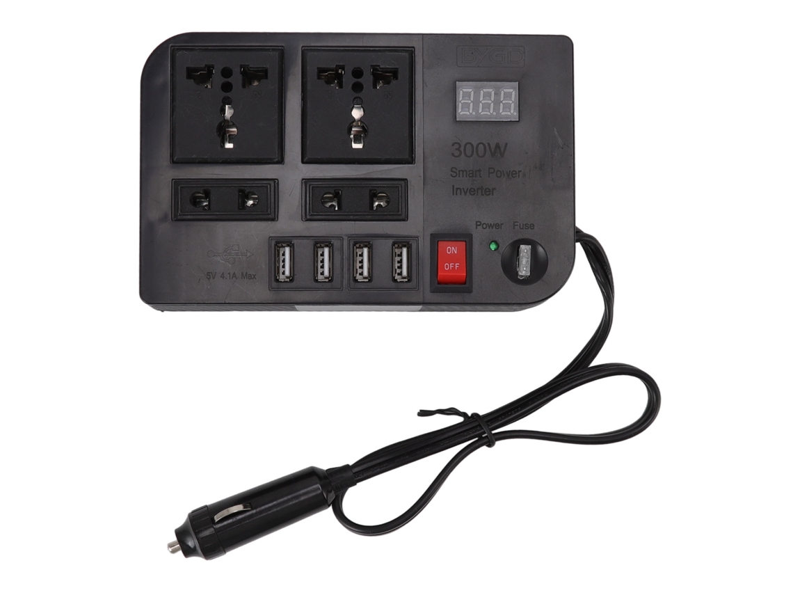 Inversor De Corriente Continua A Alterna Para Coche, De 12 V A 220 V Y 300 W, Con Múltiples Protecciones.